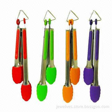 Colorful Silicone Kitchen Tongs